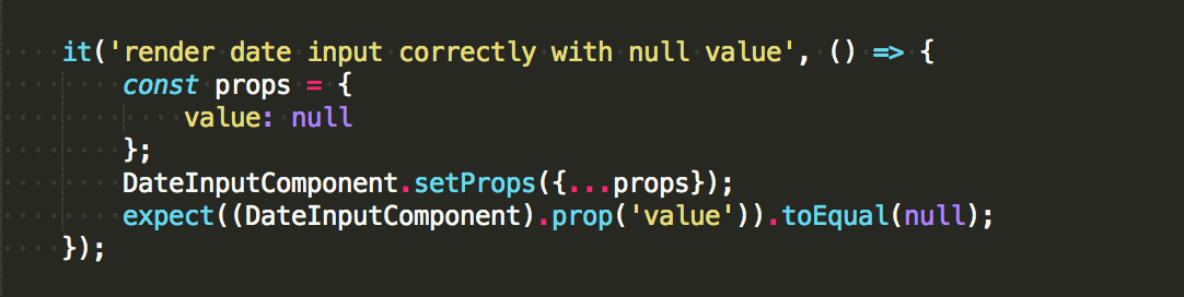 null value prop